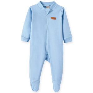Macacão Bebê com Pé e Zíper Frontal