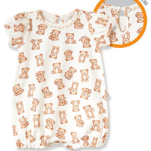 Macacão Bebê Ursinho Off-White