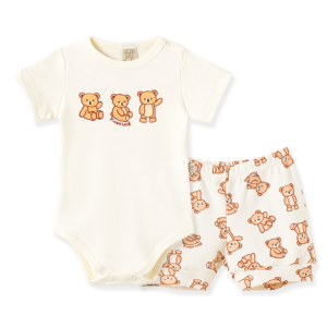 Conjunto Body Ursinhos com Shorts