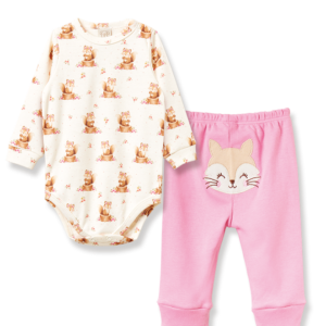 Conjunto Esquilo com Calça Rosa