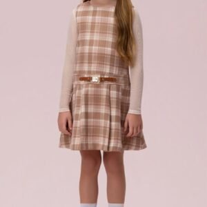 Vestido infantil Petit Cherie xadrez