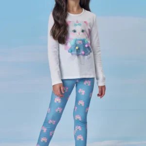 Conjunto de Blusa Alongada e Calça Legging