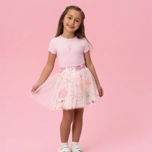Conjunto Infantil Mon Sucré com Blusa e Saia em Tule