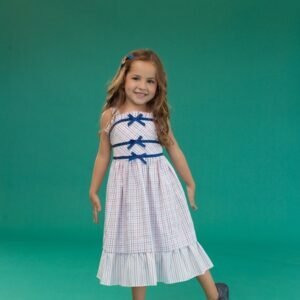 VESTIDO ESTAMPA XADREZ E LISTRAS