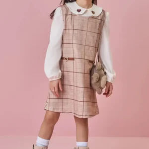 Conjunto de Vestido em Molecotton e Blusa em Cotton