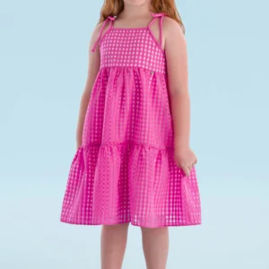 Vestido Casual Infantil Mon Sucré Rosa Pink