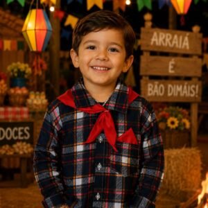 Camisa Flanela Com Lenço