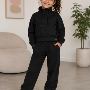 Conjunto Infantil Modal Preto com Zíper Have Fun