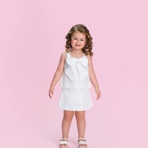 Conjunto Infantil Petit Cherie Blusa + Short-Saia