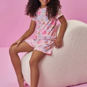 Conjunto de Pijama de Blusa em Malha Fresh e Shorts em Malha Fresh