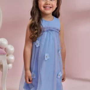 Vestido em Tule com Elastano