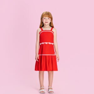 Vestido Infantil Menina Petit Cherie Vermelho