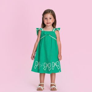 Vestido Verde Petit Cherie Laços