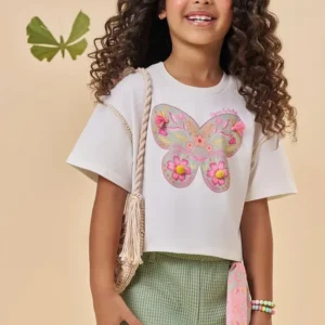 Conjunto de Blusa em Meia Malha e Shorts em Malha Big Waffle