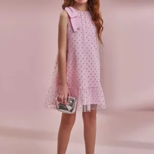 Vestido em Tule Glitter Estrelas