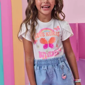 Shorts em Jeans com Elastano