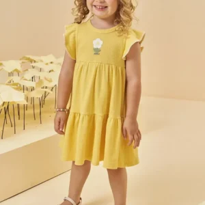 Vestido em Malha Waffle